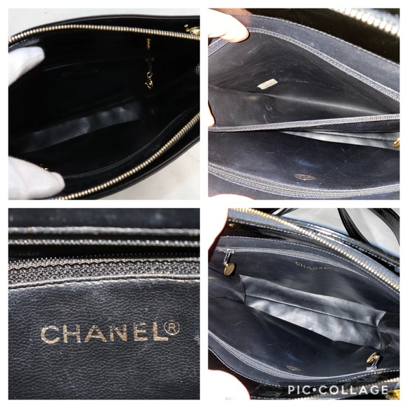 ❤️Authentic CHANEL Enamel Leather Shoulder Bag - Picture 5 of 8